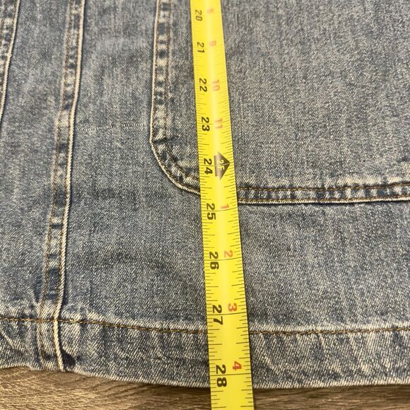 Vintage Faded Glory Denim Jumper Overall Dress Womens Sz Small Pockets 90s Y2k - Picture 10 of 10